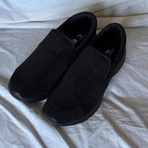 Athletic Works Men's Black Mesh Slip-Ons